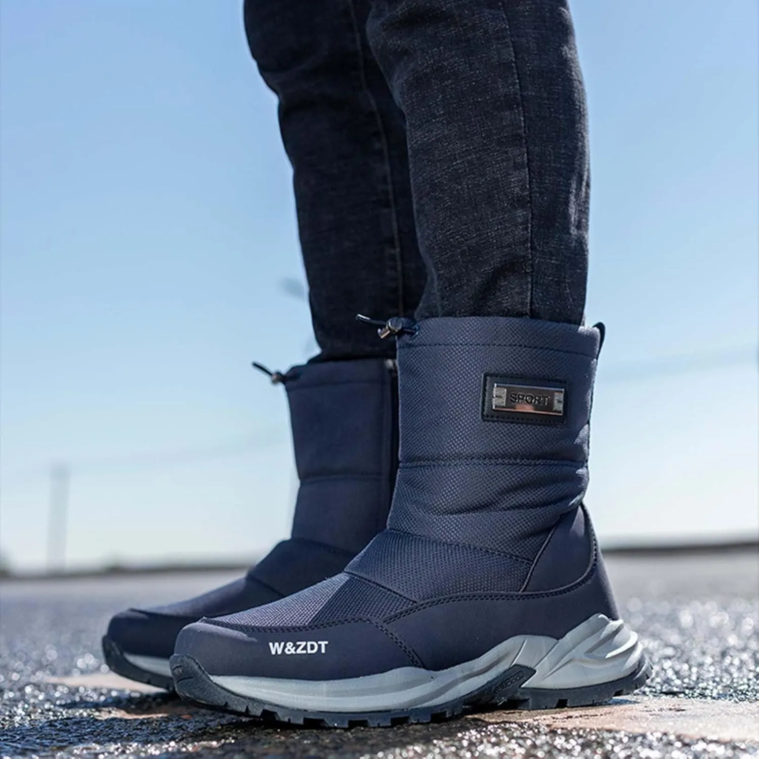 Men Work Boots Soft Toe Hiking Sneakers with Warm Fur Lining Safety Shoes for Women Comfortable Waterproof Outdoor Shoes Lightweight Anti Slip Hike Grounded Footwear