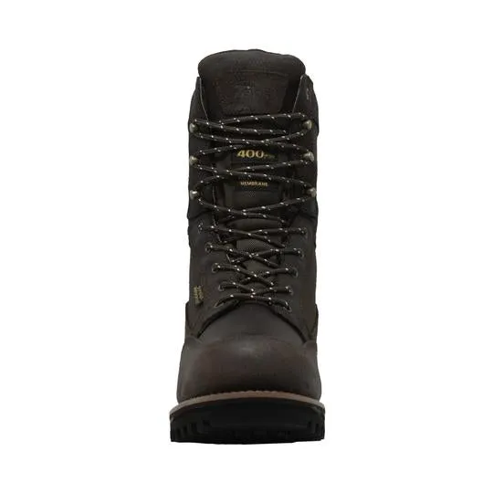 Men's 11" Dark Brown Cordura Leather Boots