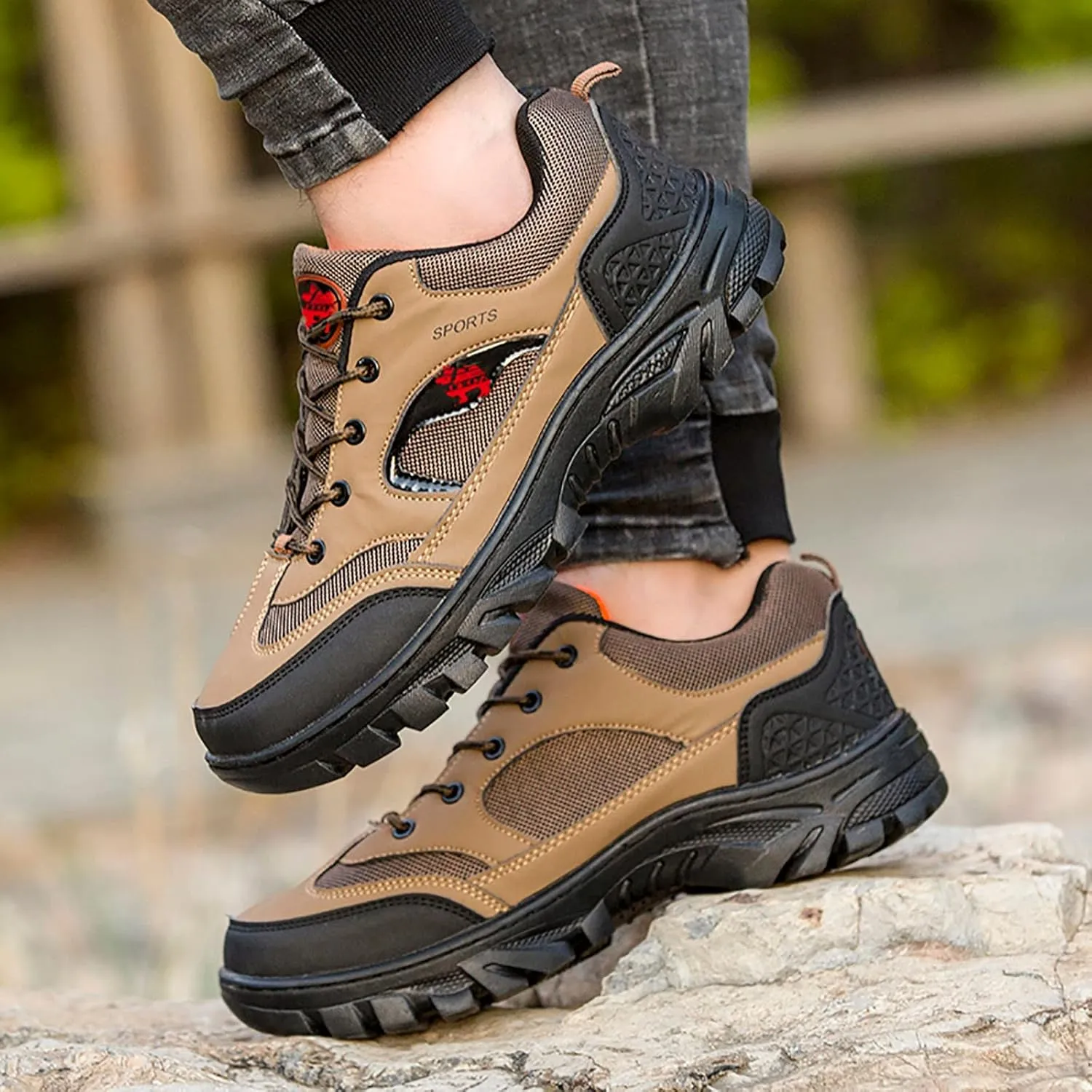 Men's Fashion Sneakers White Mens Shoes Men's Casual Sneakers Mesh Breathable Walking Shoes Mens Walking Shoes