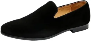 Men's Loafers - Lightweight Nubuck Leather Slip-Ons with Pointed Toe, Flexible Flat Heel, Casual & Party Wear, Comfortable Smoking Loafers