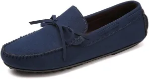 Men's Loafers Round Toe Suede Vamp Boat Shoes Driving Loafers Lightweight Flat Heel Comfortable Casual Outdoor Slip-on