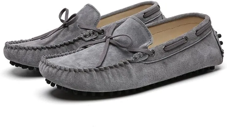 Men's Loafers Shoes Round Toe Solid Color Suede Vamp Boat Driving Loafers Comfortable Slip Resistant Lightweight Fashion Slip-ons