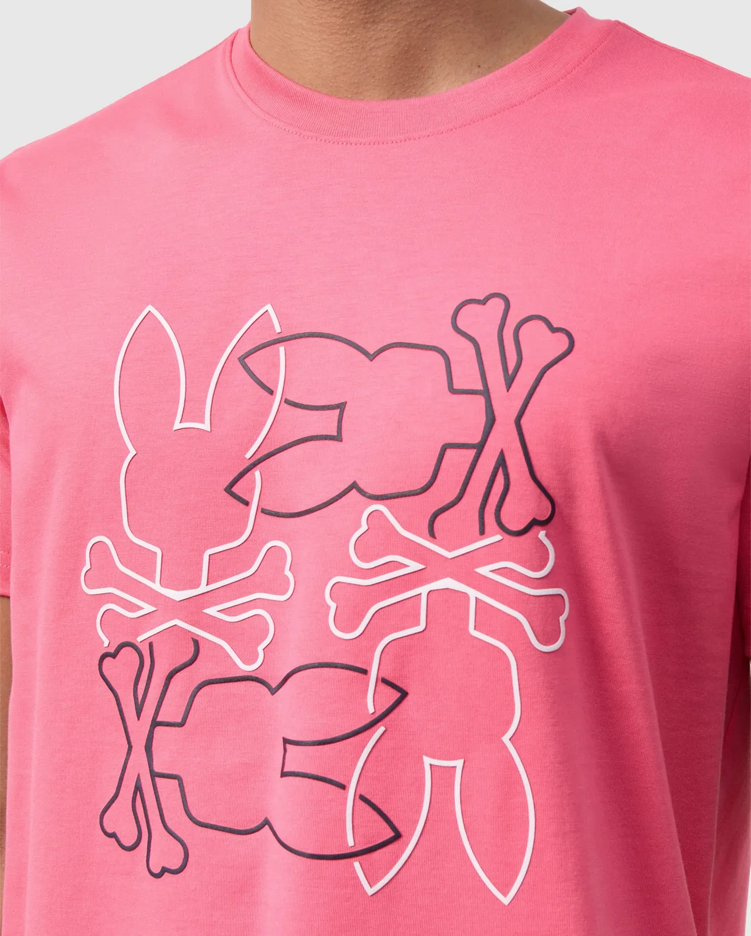 Men's Psycho Bunny Rodman Graphic Tee Black Camellia Rose