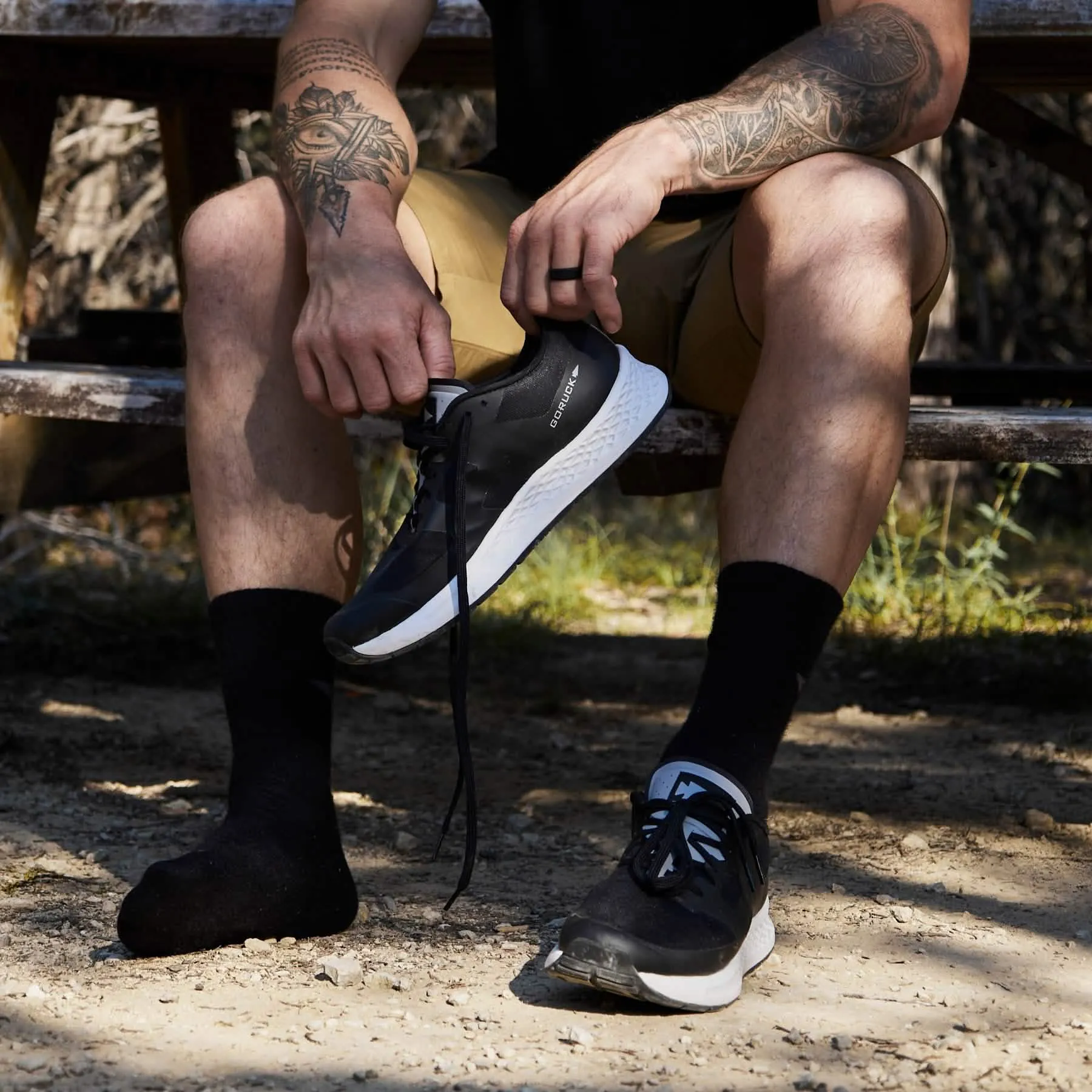 Men's Rough Runners - Black   Stone   White