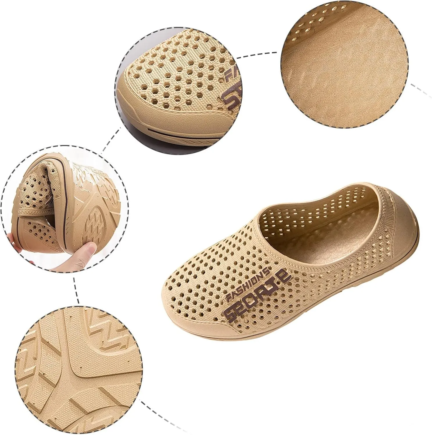 Men's Sandals 2024 Men Sandal Beach Non Slip Garden Men Clogs Shoes For Men Beach Shoes