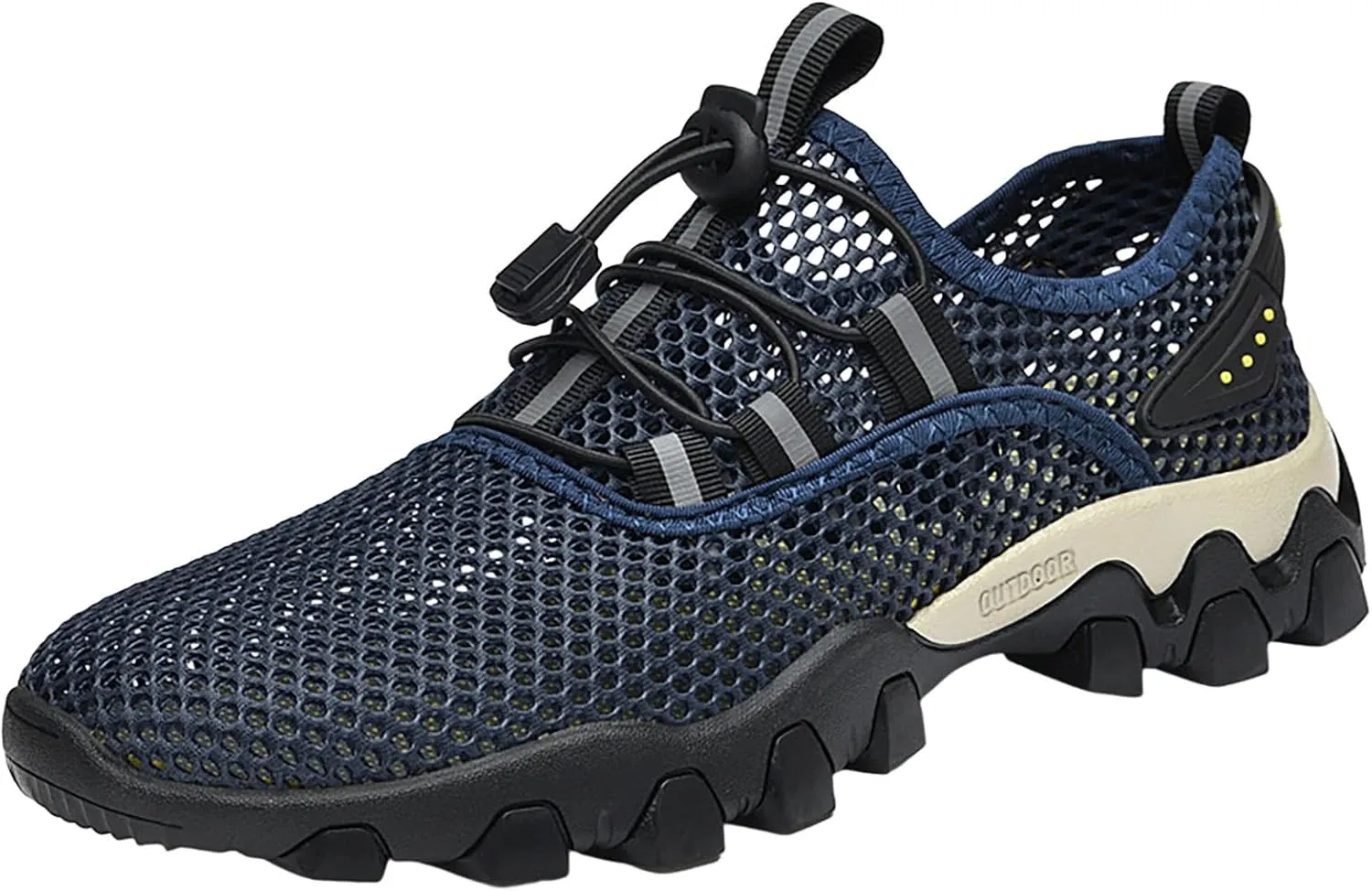 Men's Shoes Summer Breathable Mesh Shoes Sports Casual Shoes Men's Hiking Shoes Tourism Hiking Men Shoes Memory Foam (Blue, 9)