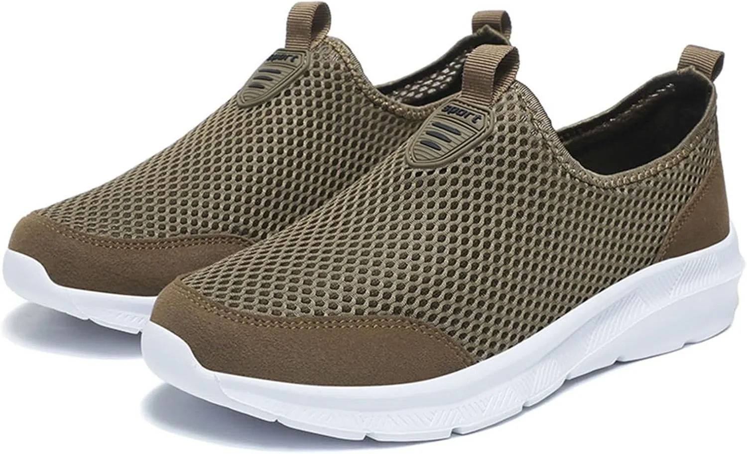Mens Slip On Running Shoes Casual Breathable Mesh Walking Shoe Lightweight Comfortable Non Slip Sneakers for Men