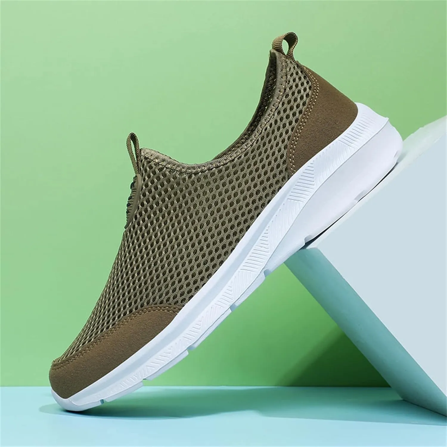 Mens Slip On Running Shoes Casual Breathable Mesh Walking Shoe Lightweight Comfortable Non Slip Sneakers for Men