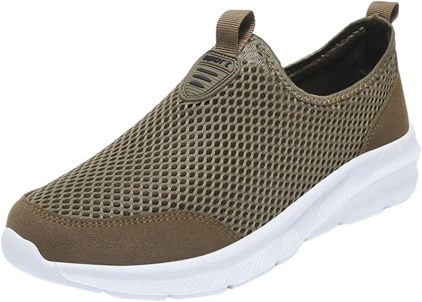 Mens Slip On Running Shoes Casual Breathable Mesh Walking Shoe Lightweight Comfortable Non Slip Sneakers for Men