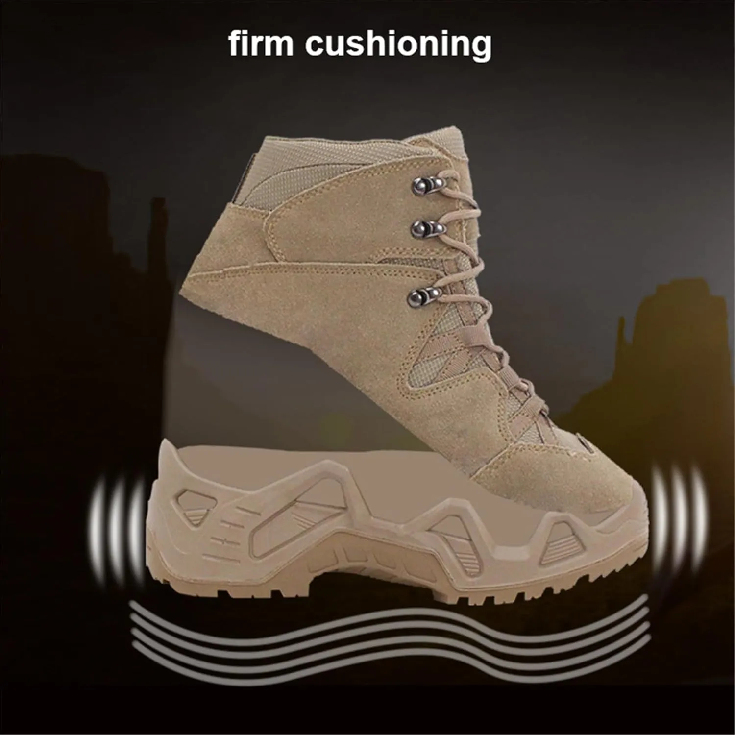 Men's Tactical Boots, Waterproof Hiking Work Boots, Lightweight Military Boots, Breathable Desert Boots,Low Cut Training Boots,Great in Hiking, Work, Tactical, Army, Hunting