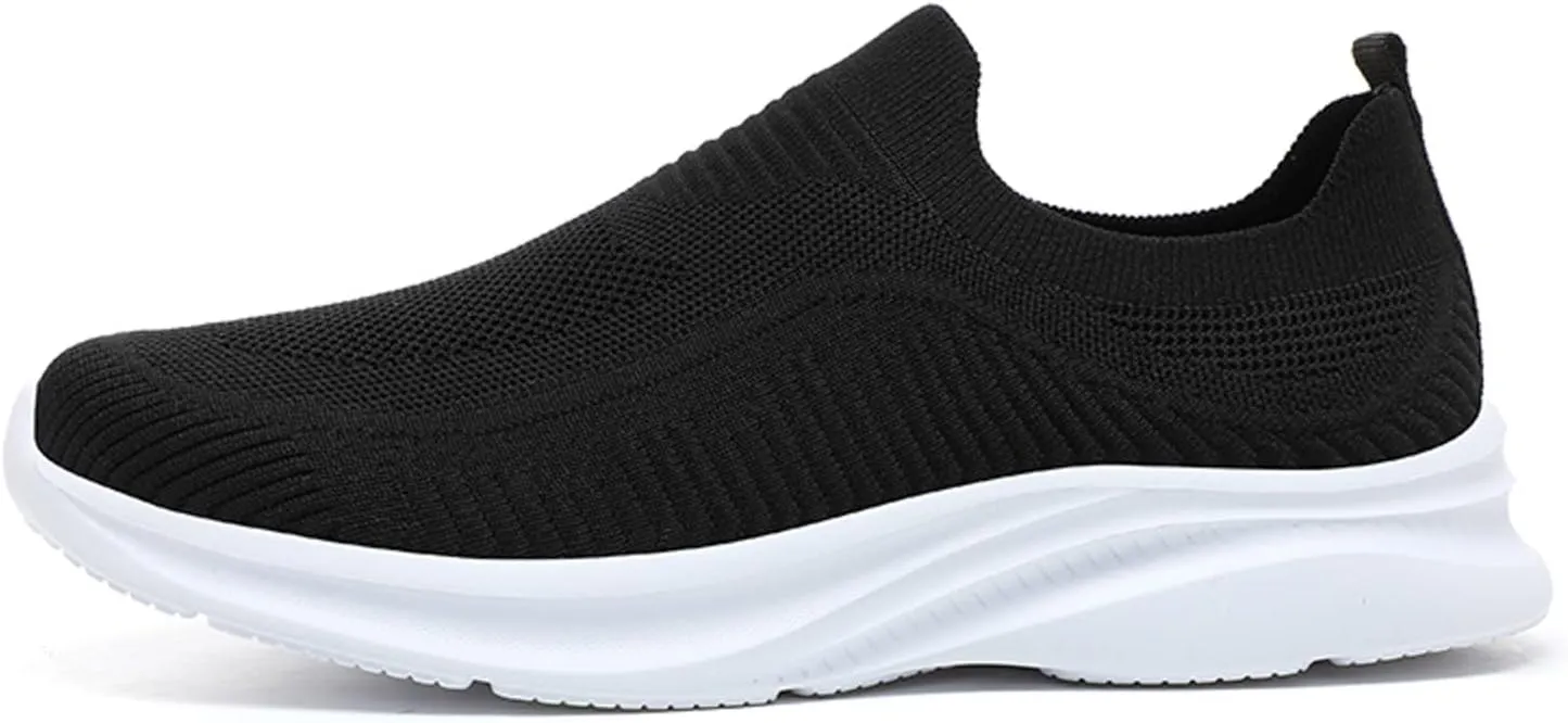 Mens Tennis Shoes Men Sports Shoes Fashionable and Simple Solid Color New Pattern Summer Mesh Breathable Slip On