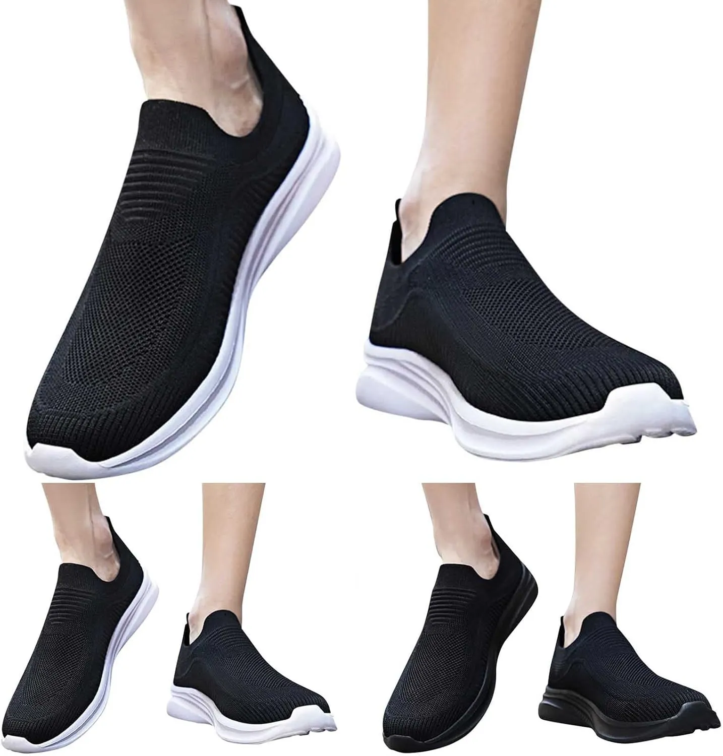 Mens Tennis Shoes Men Sports Shoes Fashionable and Simple Solid Color New Pattern Summer Mesh Breathable Slip On