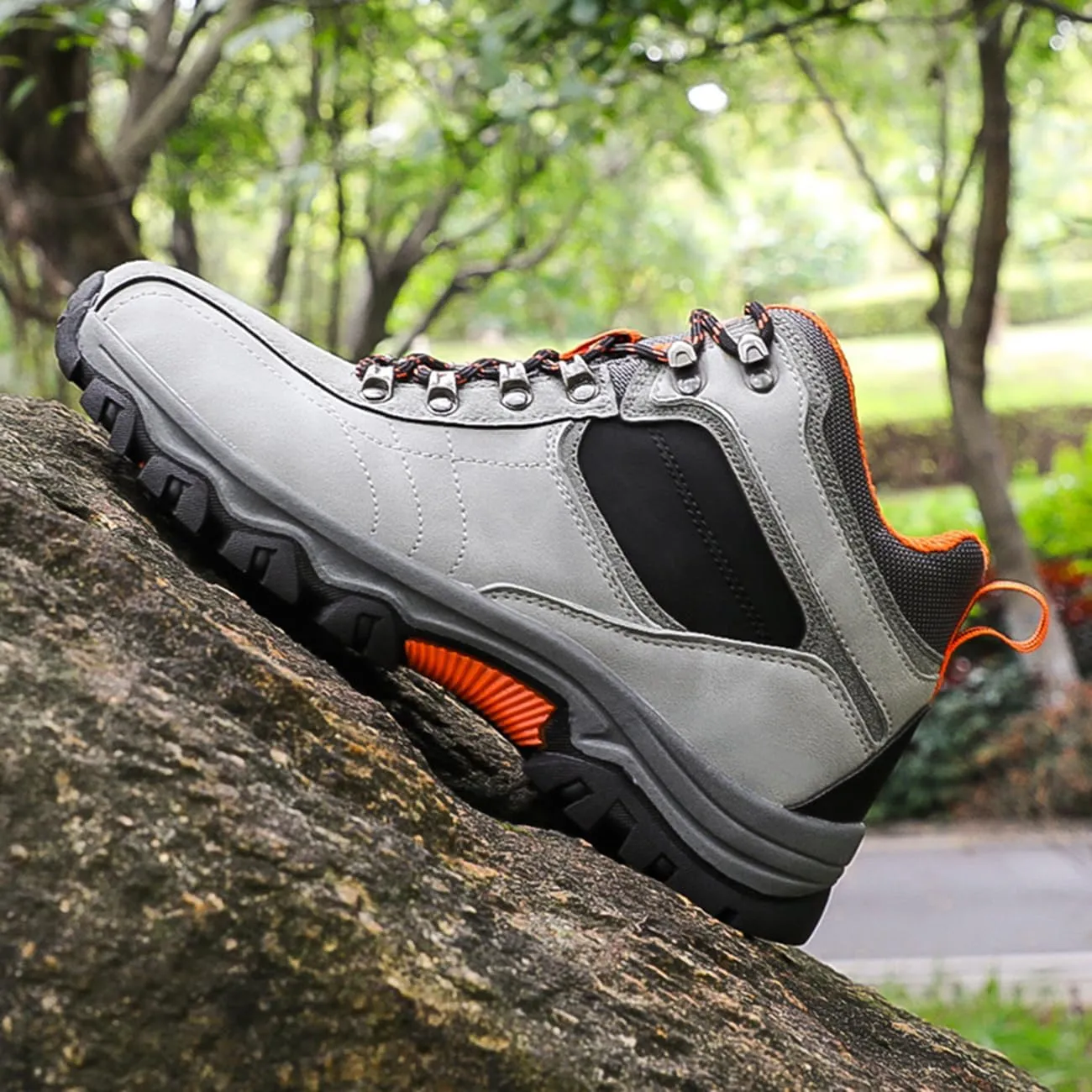 Men's Waterproof Hiking Boots High Top Trekking Hiking Shoes Outdoor Non-Slip Work Boots