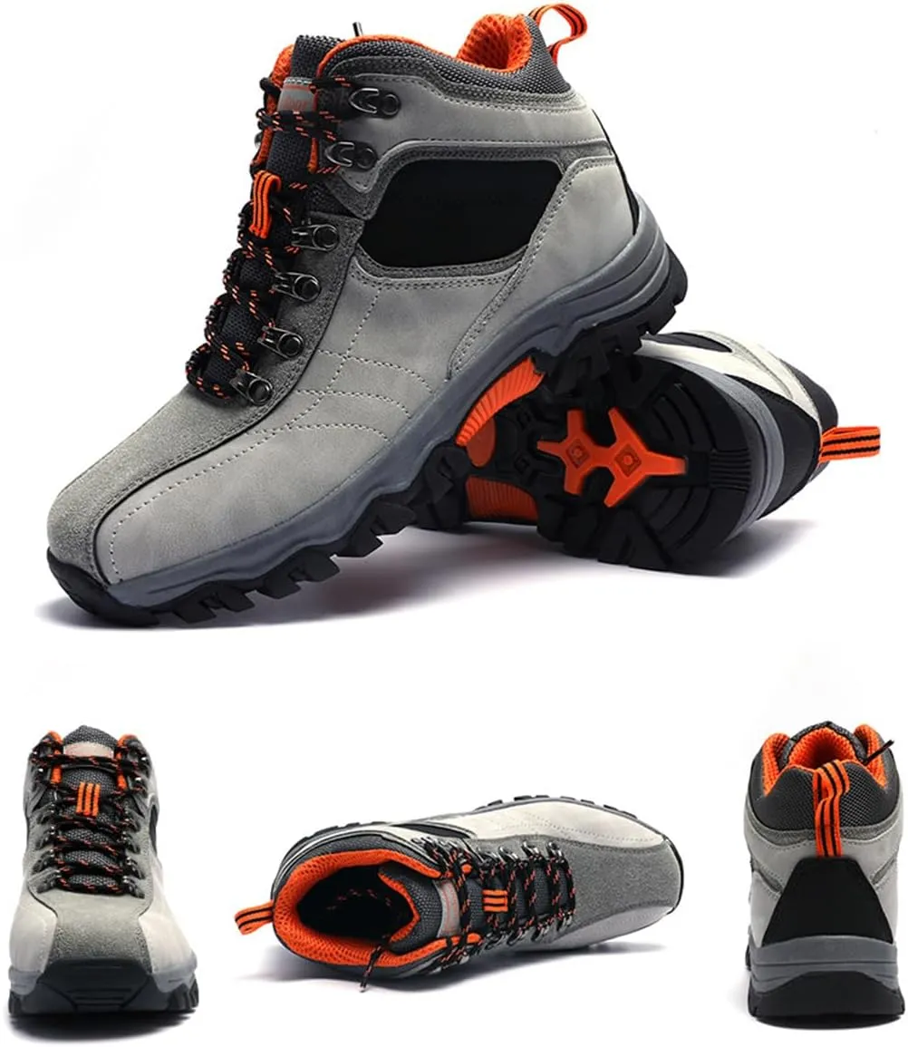 Men's Waterproof Hiking Boots High Top Trekking Hiking Shoes Outdoor Non-Slip Work Boots