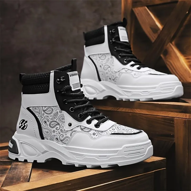Men's Waterproof Hiking Boots Outdoor Mid Trekking Backpacking Mountaineering Shoes Four Seasons New Men's High Top Outdoor Hiking Boots Casual Hiking Boots