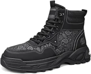 Men's Waterproof Hiking Boots Outdoor Mid Trekking Backpacking Mountaineering Shoes Four Seasons New Men's High Top Outdoor Hiking Boots Casual Hiking Boots