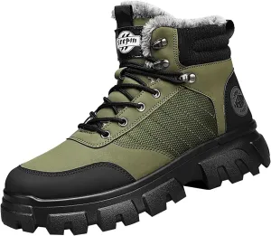 Men's Work Boots Wide Width Hiking Sneakers Ankle Booties Women Workout Shoes Wide Width Waterproof Outdoor Shoes Lightweight Hike Grounded Footwear