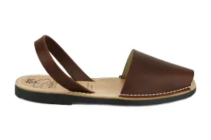 Mibo Avarcas Chocolate Leather Menorcan Sandals