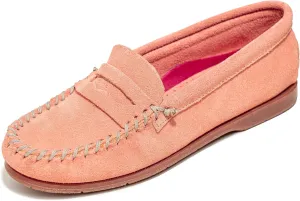 Minnetonka Mellony Penny ?C Women's Penny Loafer Design, Water and Stain Resistant, Genuine Suede, and Lightweight Sole
