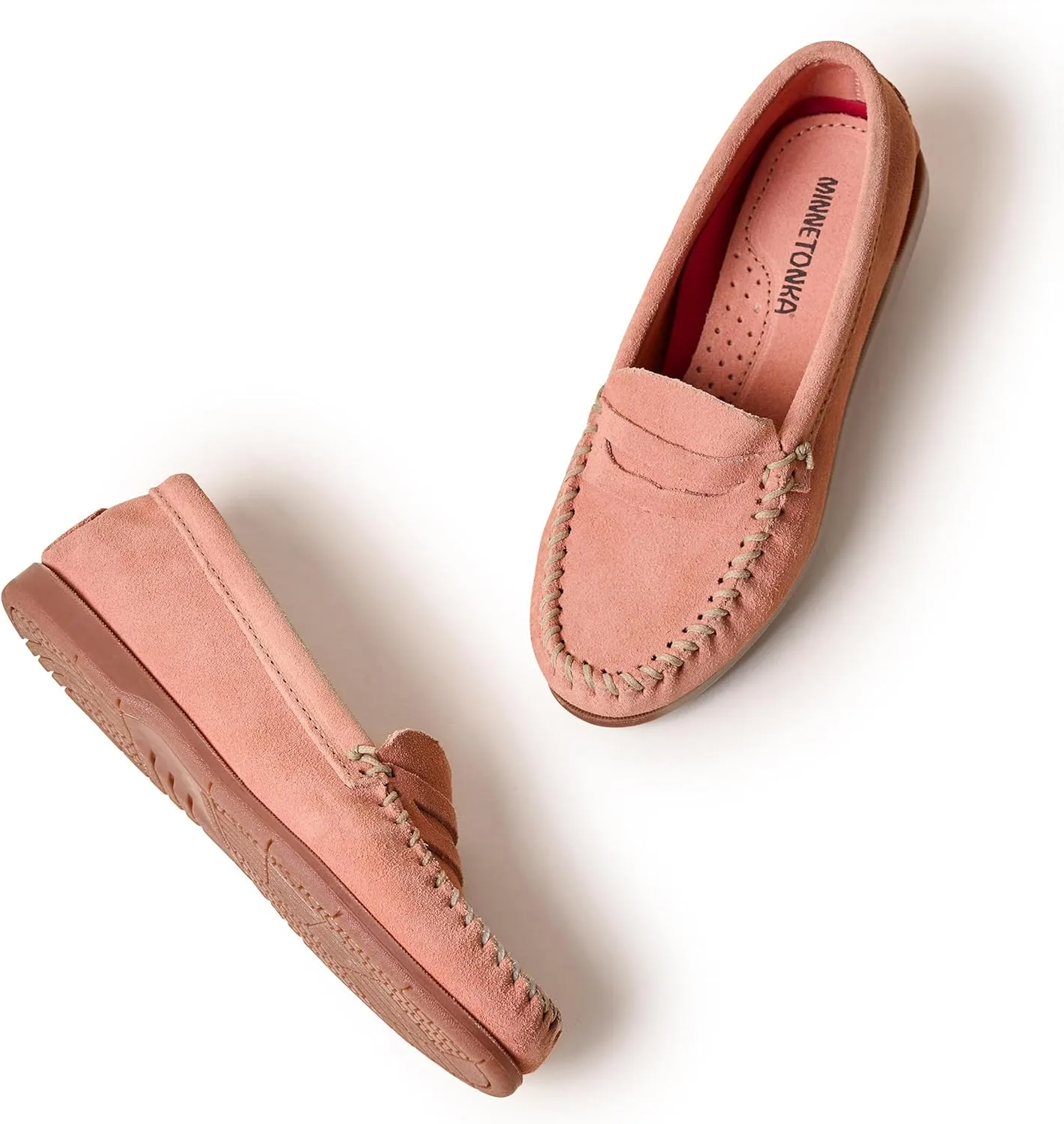 Minnetonka Mellony Penny ?C Women's Penny Loafer Design, Water and Stain Resistant, Genuine Suede, and Lightweight Sole