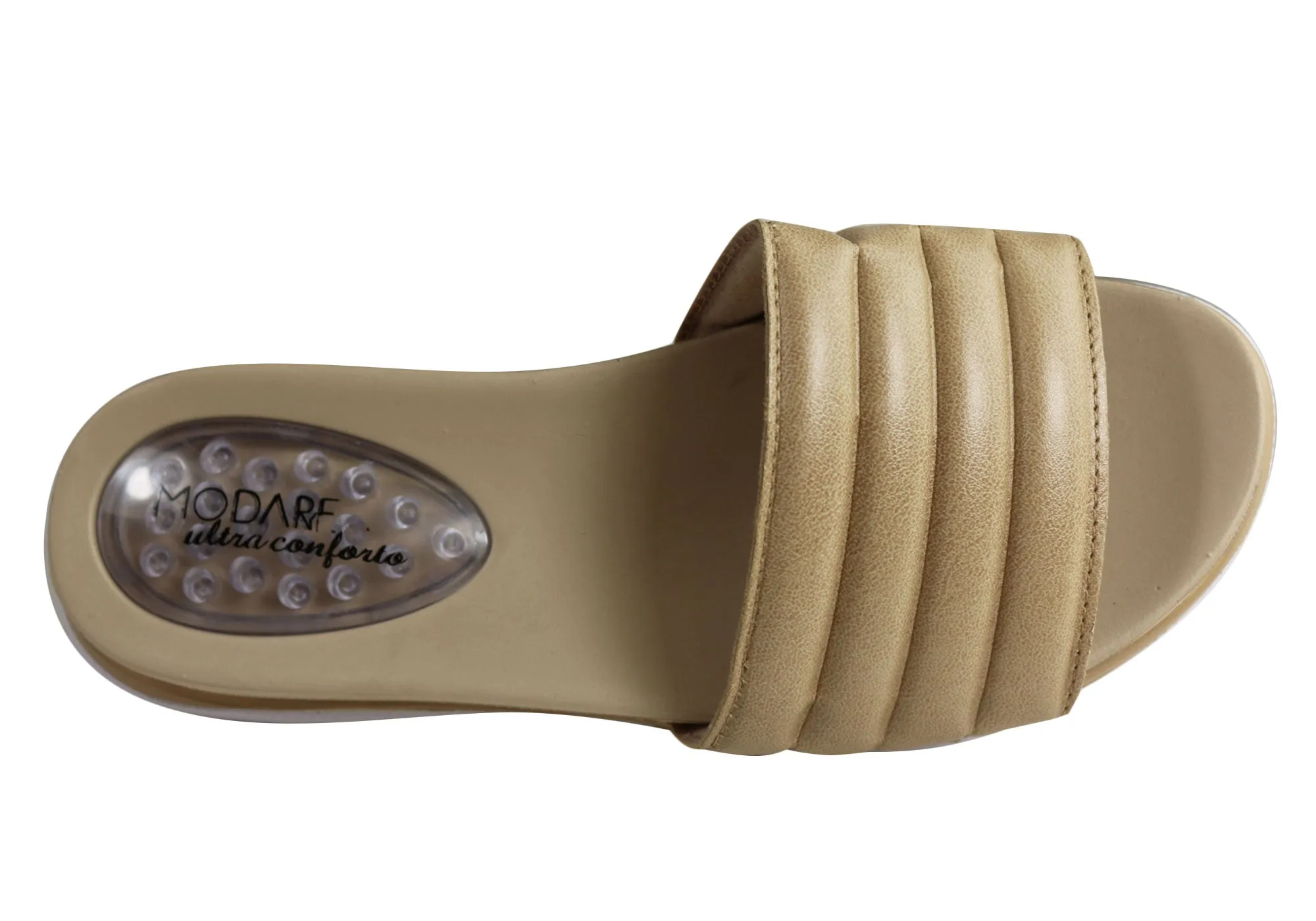Modare Ultraconforto Mischa Womens Cushioned Sandals Made In Brazil