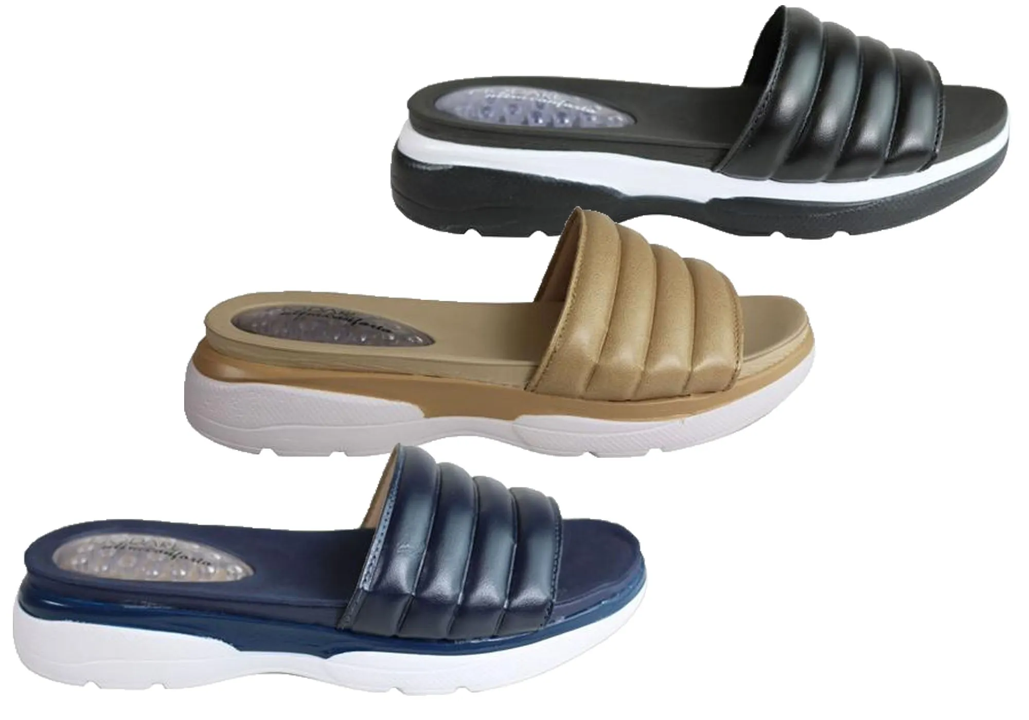 Modare Ultraconforto Mischa Womens Cushioned Sandals Made In Brazil