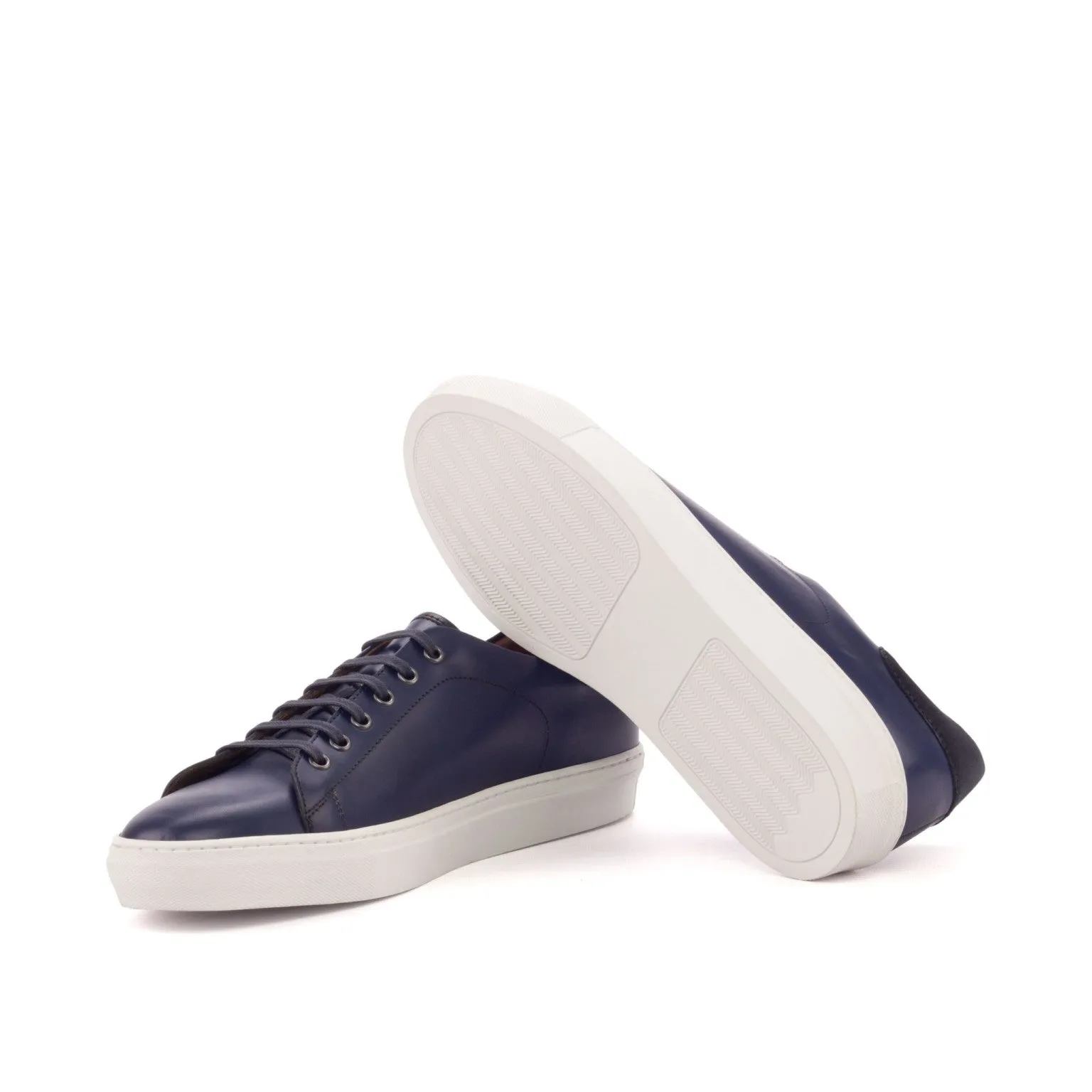 Navy Calf Classic Trainers