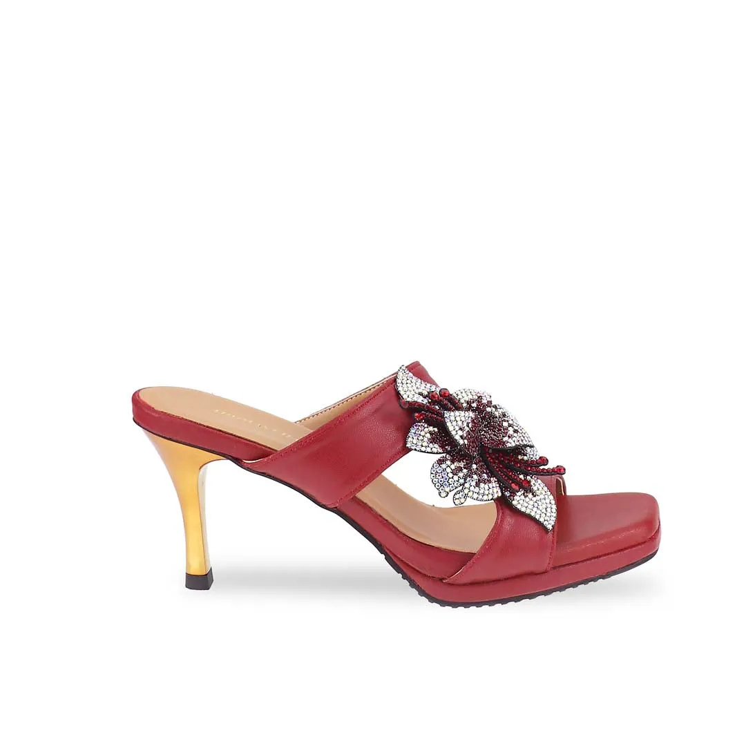 [NEW] Embellished Flower Stiletto Heel Sandals 3"inch [Dinner Series]