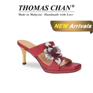 [NEW] Embellished Flower Stiletto Heel Sandals 3"inch [Dinner Series]