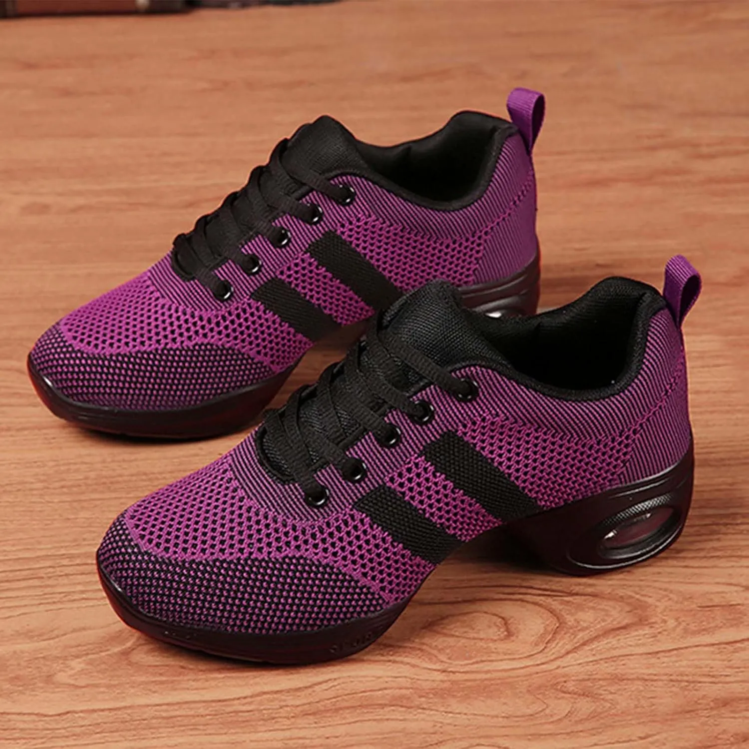 ONAIC Dance Shoes for Womens Breathable Mesh Jazz Sneakers Athletic Walking Dance Shoes for Women Low Heel Ballroom