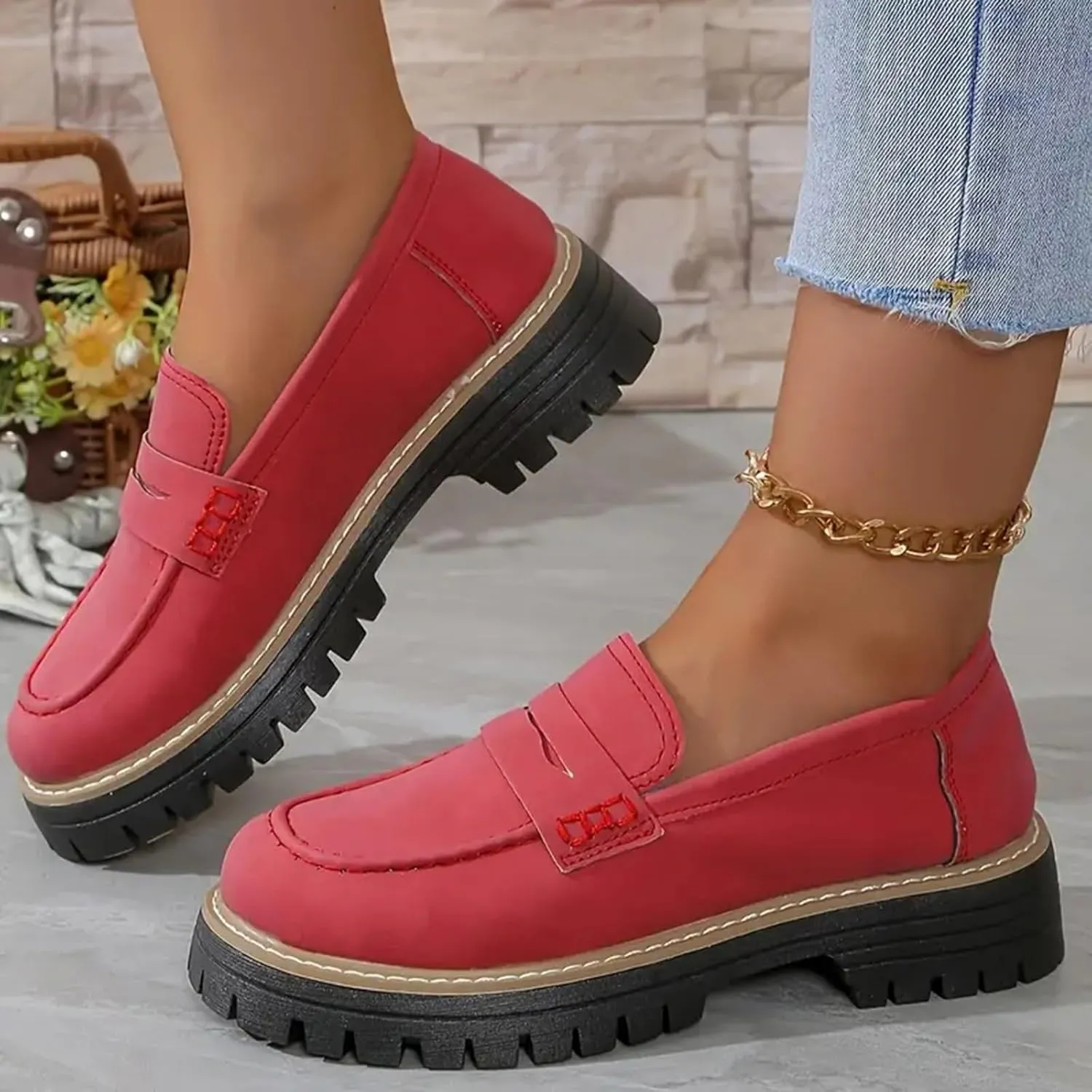 Orthoture-Orthopedic Platform Loafers Comfort Suede Orthopedic Shoes Women Loafers Shoes for Work Non Slip Shoes