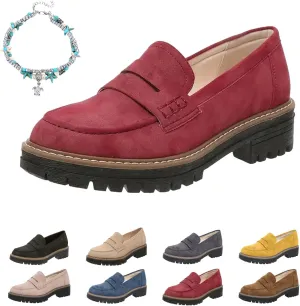 Orthoture-Orthopedic Platform Loafers Comfort Suede Orthopedic Shoes Women Loafers Shoes for Work Non Slip Shoes