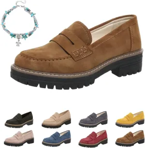 Orthoture-Orthopedic Platform Loafers Comfort Suede Orthopedic Shoes Women Loafers Shoes for Work Non Slip Shoes