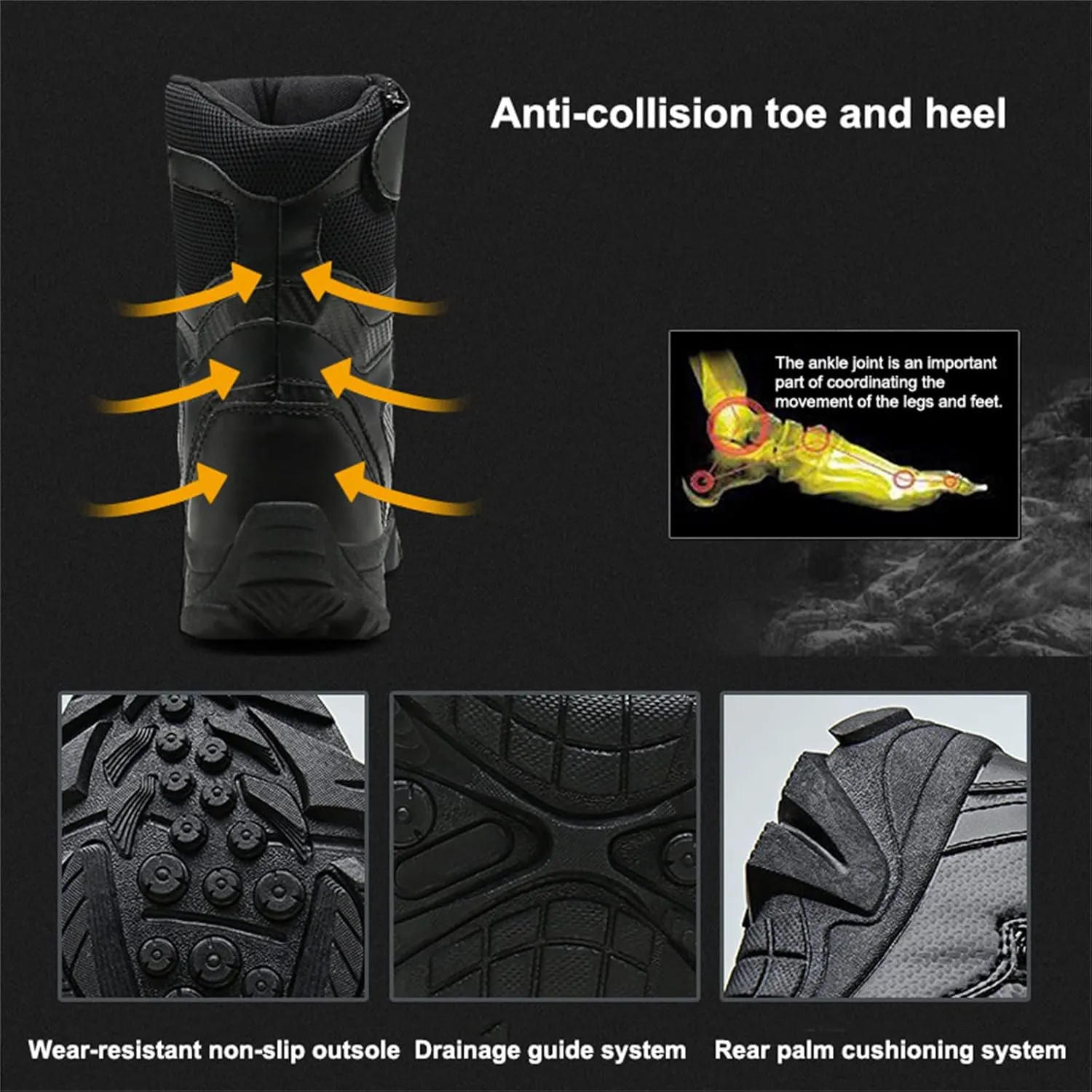 Outdoor Hiking Boots, Military Tactical Boots,Work Shoes Desert Boots,Hiking Walking Boots,for Men and Women Hiking Work Combat Work Desert Jungle,39,Sand