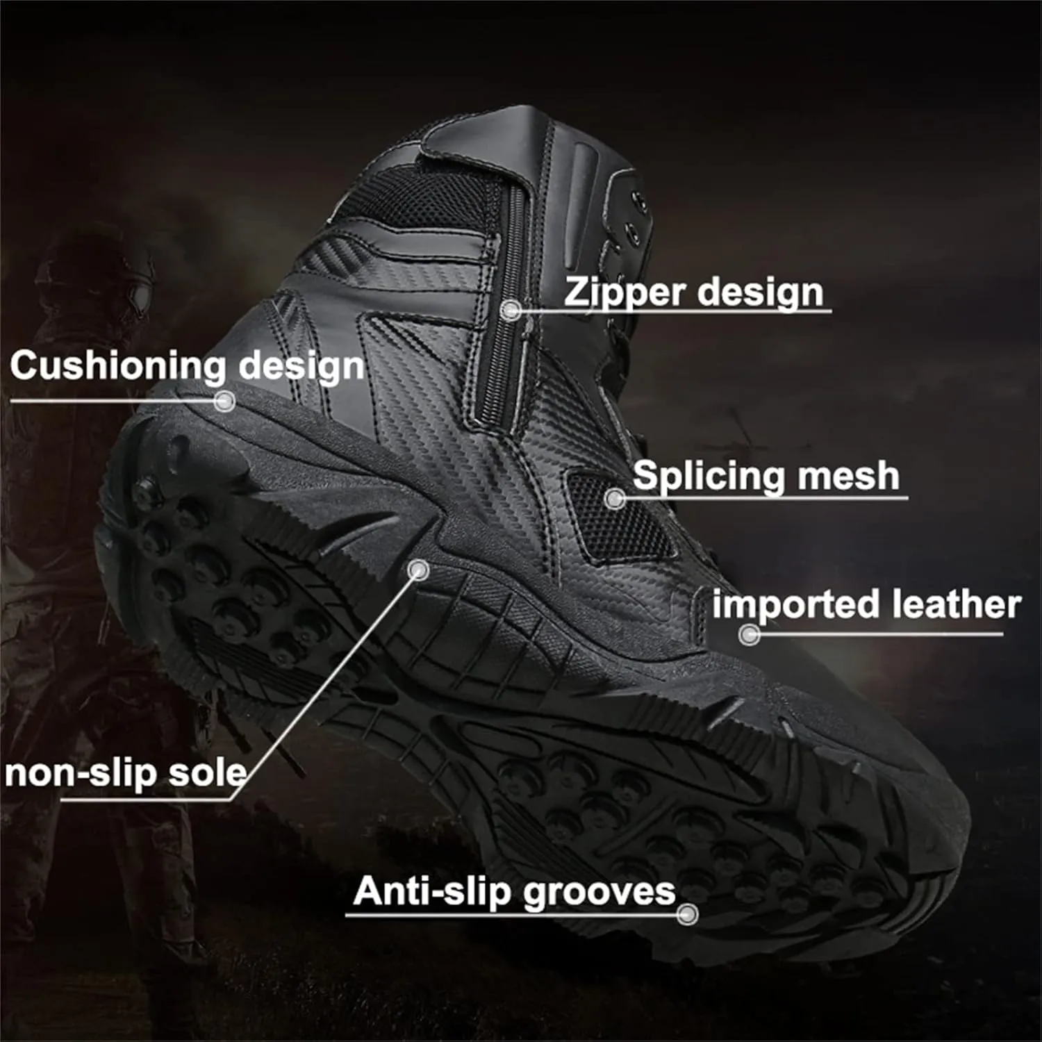 Outdoor Hiking Boots, Military Tactical Boots,Work Shoes Desert Boots,Hiking Walking Boots,for Men and Women Hiking Work Combat Work Desert Jungle,39,Sand