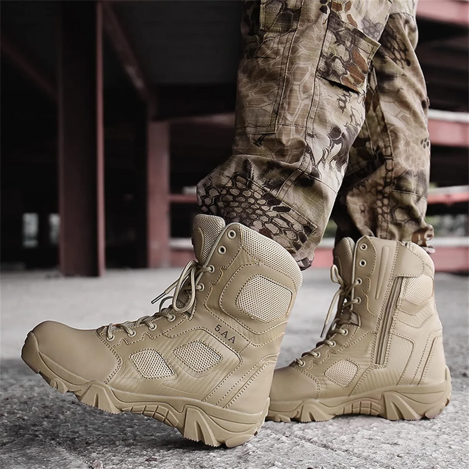 Outdoor Hiking Boots, Military Tactical Boots,Work Shoes Desert Boots,Hiking Walking Boots,for Men and Women Hiking Work Combat Work Desert Jungle,39,Sand