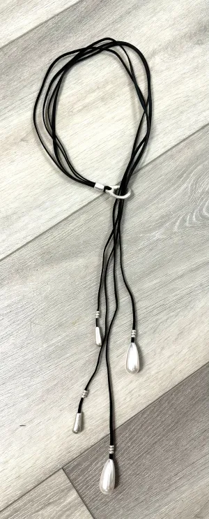 Pearl and Leather Lariat