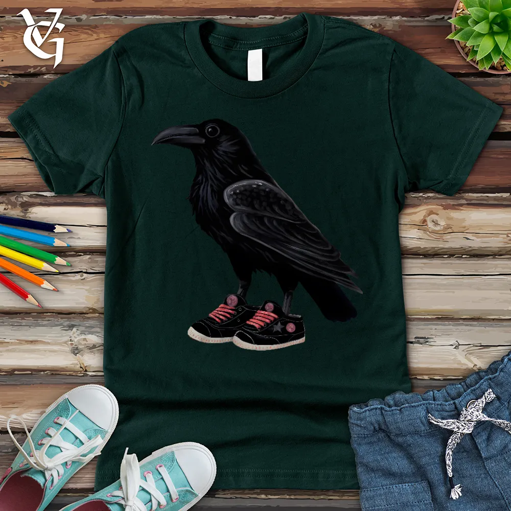 Raven Wearing Sneakers Youth Tee