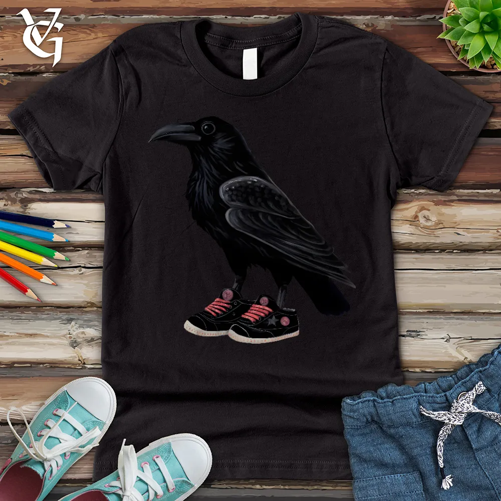 Raven Wearing Sneakers Youth Tee