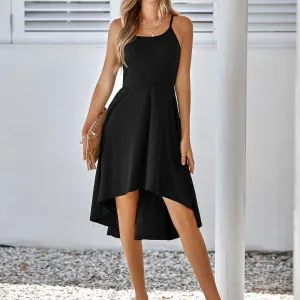 Ruffled Edge Spaghetti Strap Maxi Dress