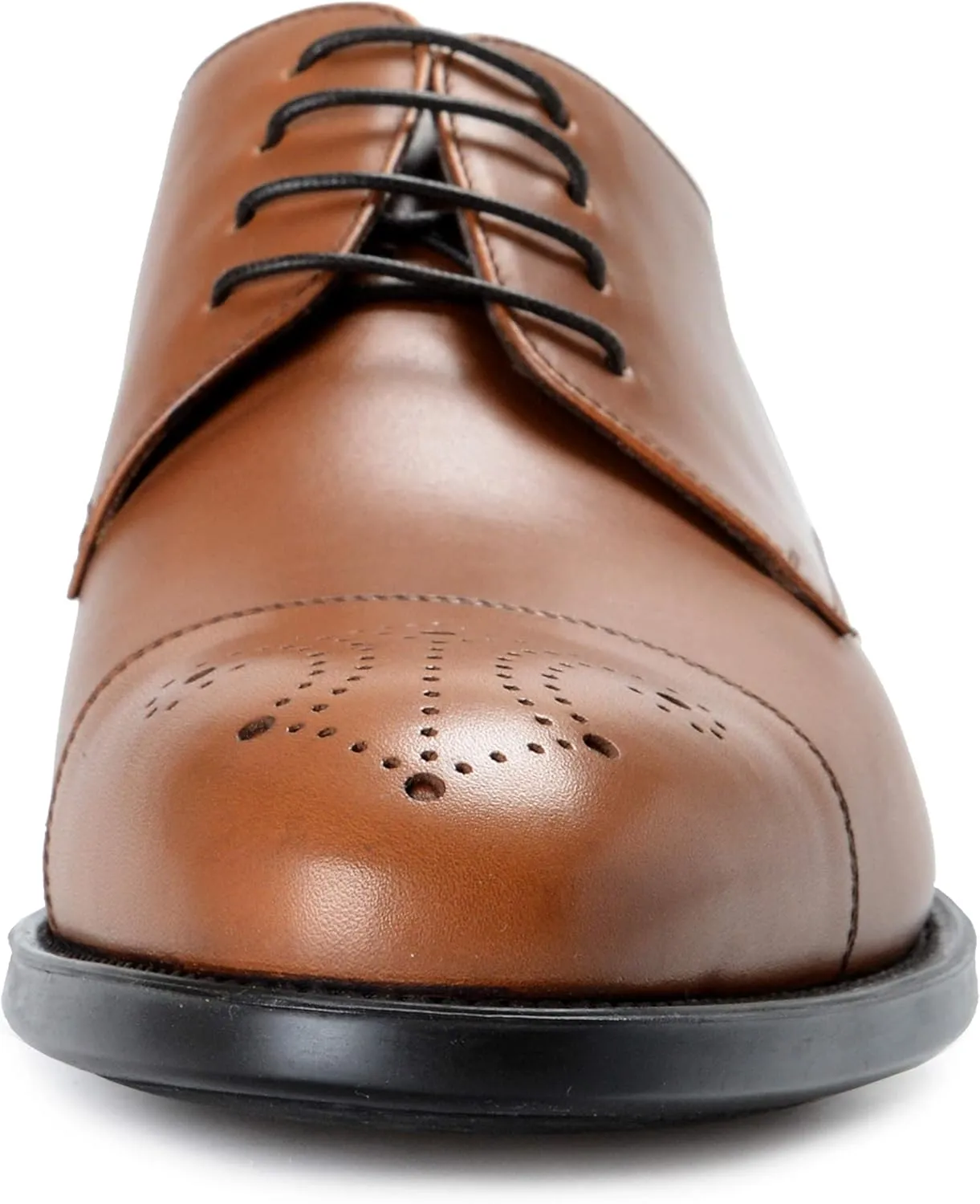SALVATORE FERRAGAMO "Aramix 1 cm Men's Brown Leather Lace Up Oxfords Shoes US