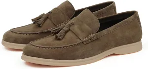 Santimon Men's Suede Tassel Loafers, Slip-On Moccasins with Cushioned Sole ?Comfort Business Casual & Stylish Footwear for Wedding Travel, and Everyday