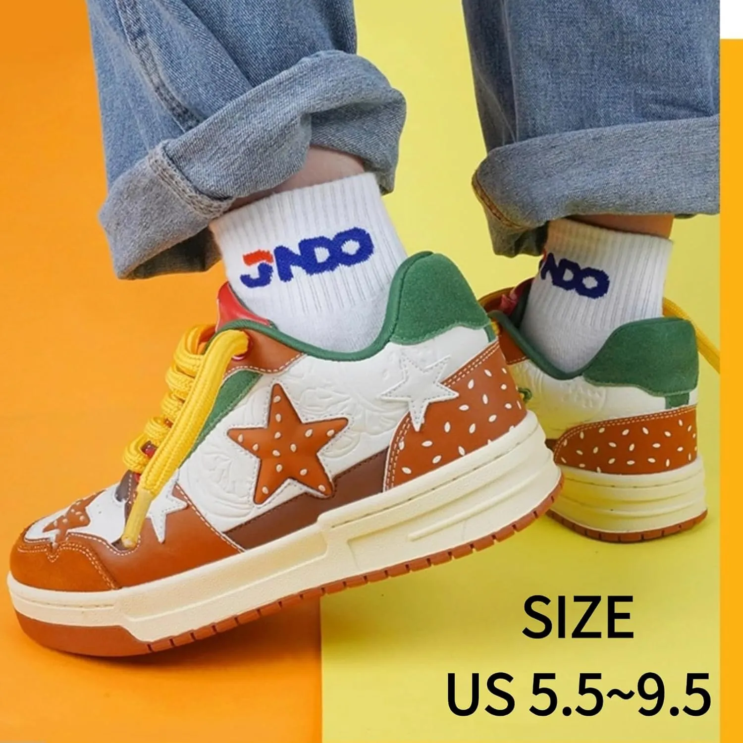 Star Retro Y2k Chunky Sneakers for Women and Girls Cute Breathable Aesthetic Casual Walking Shoes for Tennis Exercise