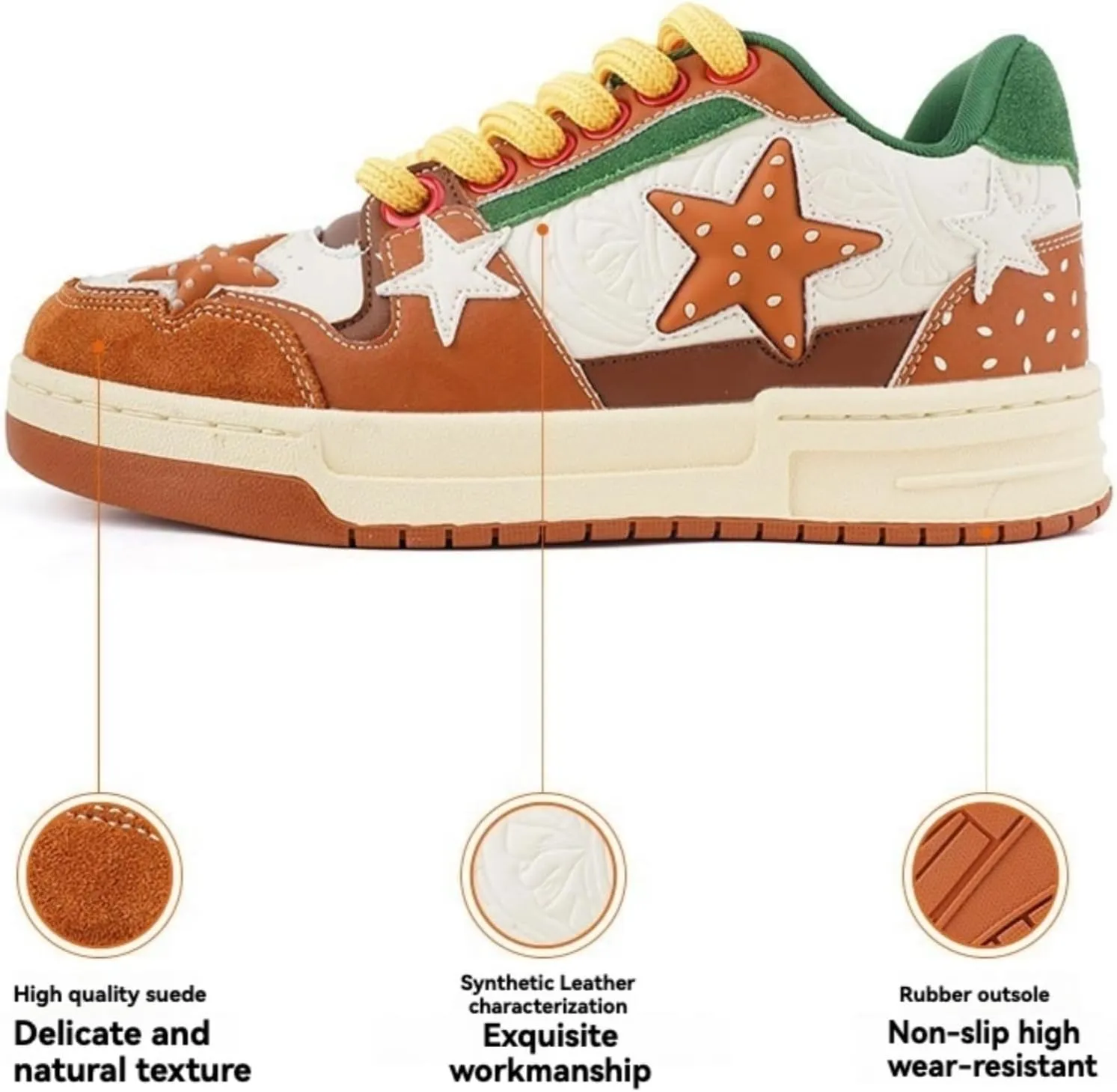 Star Retro Y2k Chunky Sneakers for Women and Girls Cute Breathable Aesthetic Casual Walking Shoes for Tennis Exercise