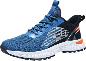 Tennis Walking Shoes Men Sports Shoes Fashionable New Pattern Color Blocking Mesh Fabric Breathable Comfortable Non Slip