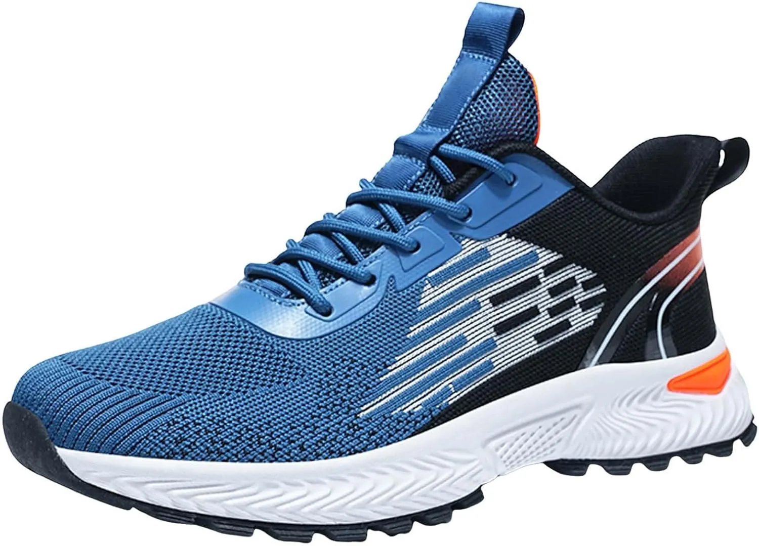 Tennis Walking Shoes Men Sports Shoes Fashionable New Pattern Color Blocking Mesh Fabric Breathable Comfortable Non Slip