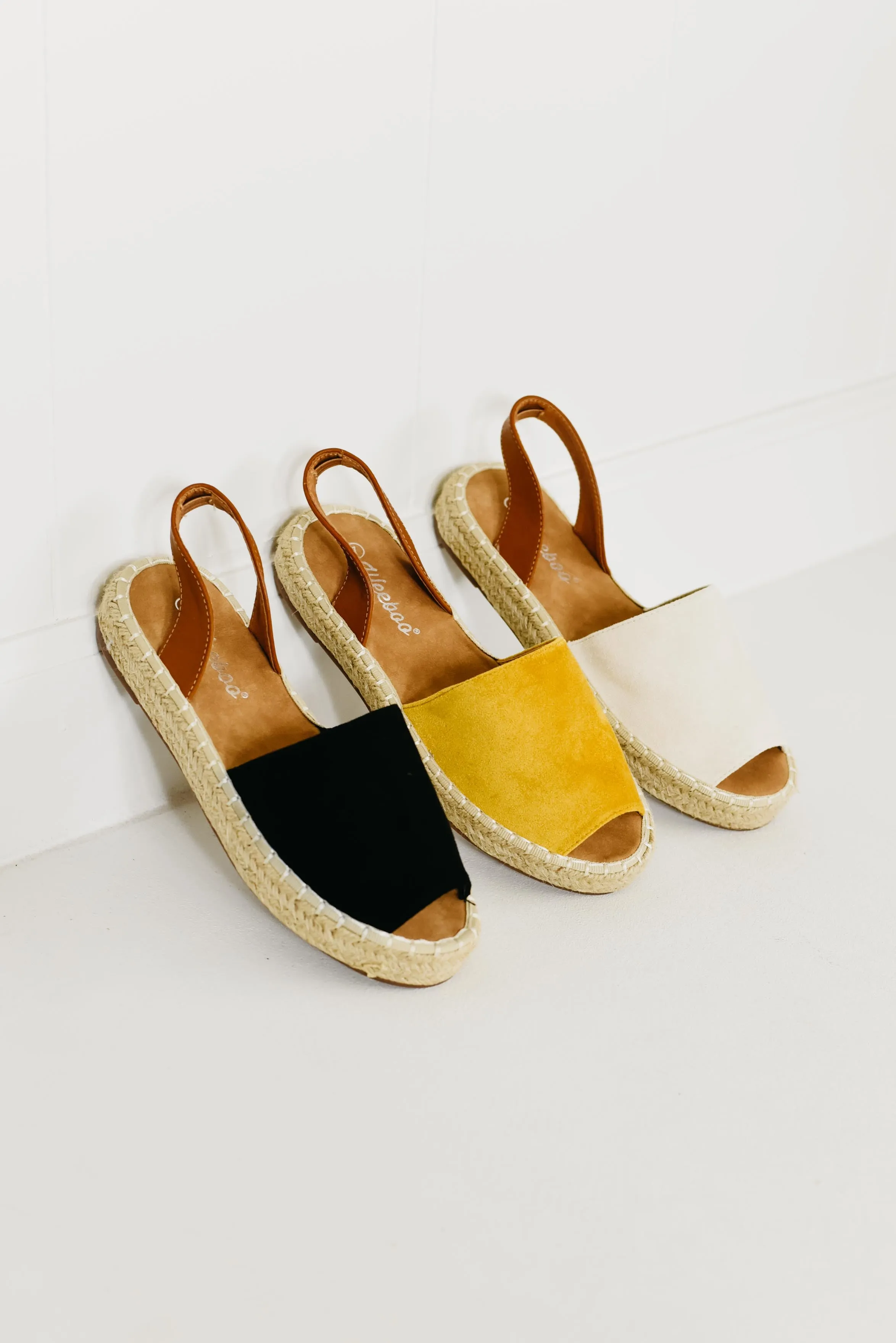The Glider Espadrille Sandal - Mustard Suede