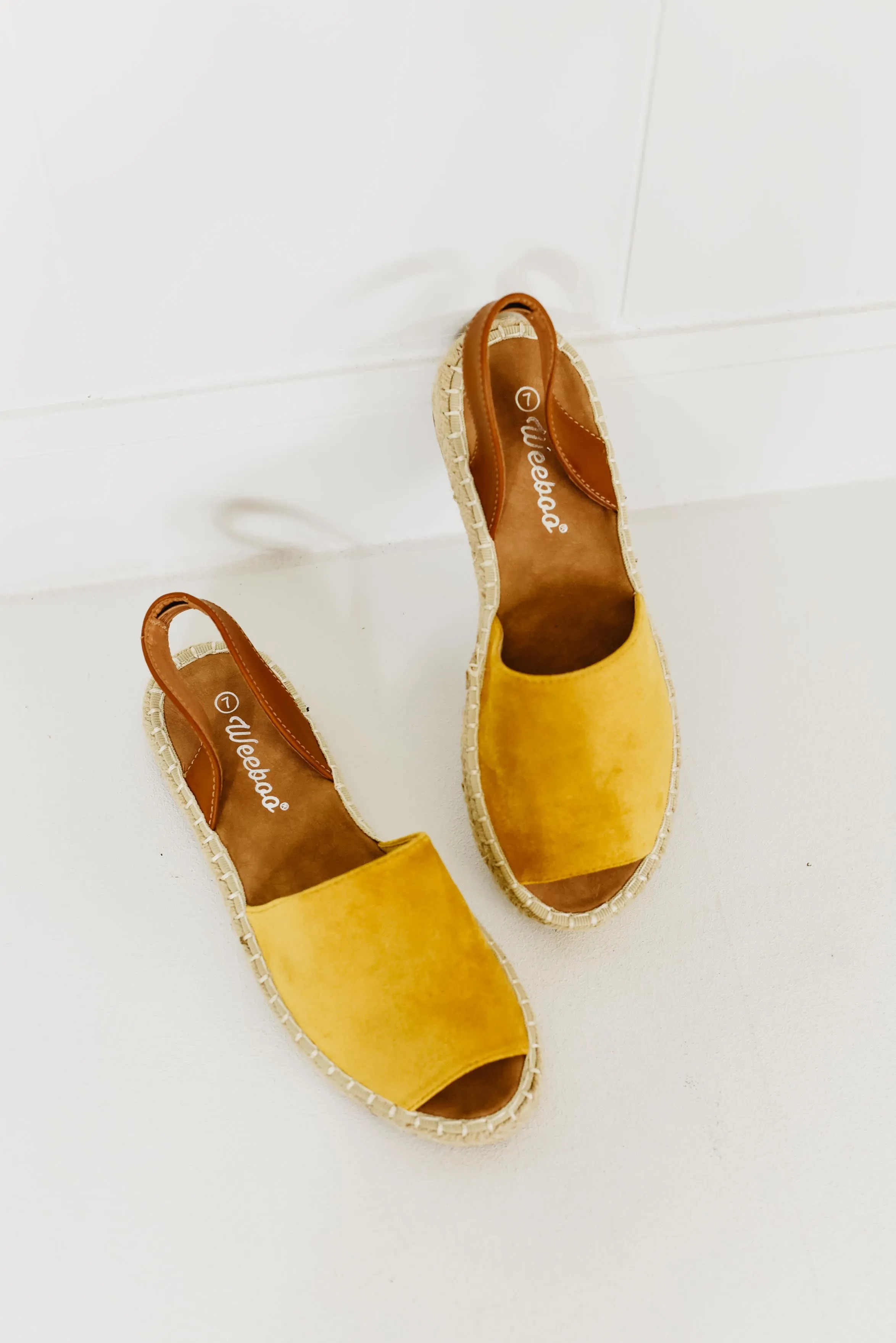 The Glider Espadrille Sandal - Mustard Suede