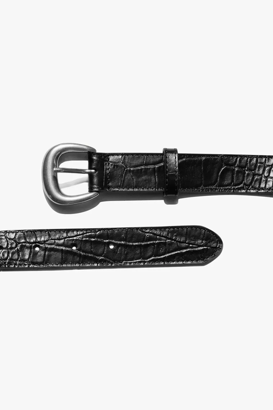 Timeless Buckle Belt Noir Croc