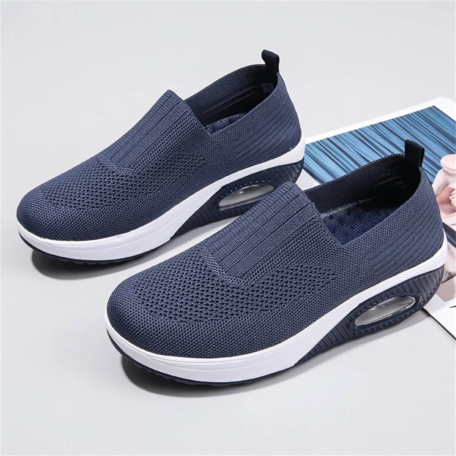 Veroders Women's Working Nurse Shoes Platform Walking Sneakers Wedges Orthotic
